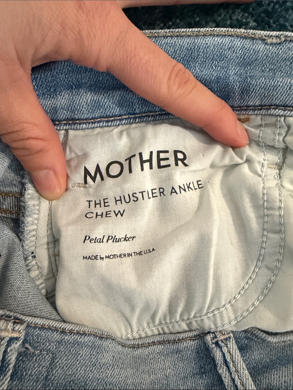 MOTHER The Hustler Ankle Chew Jeans in Petal Plucker - Picture 11 of 15